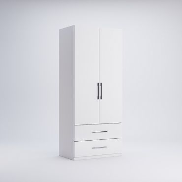 Фемілі Шафа 2 дв.2шх. без дз. білий глянець Міромарк